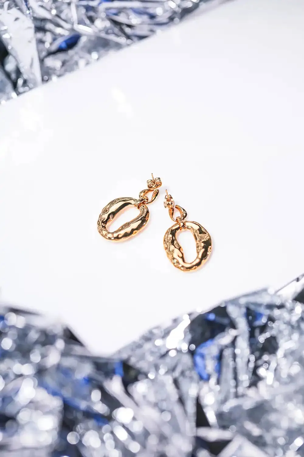 Molten Statement Earring 14K Gold Plated