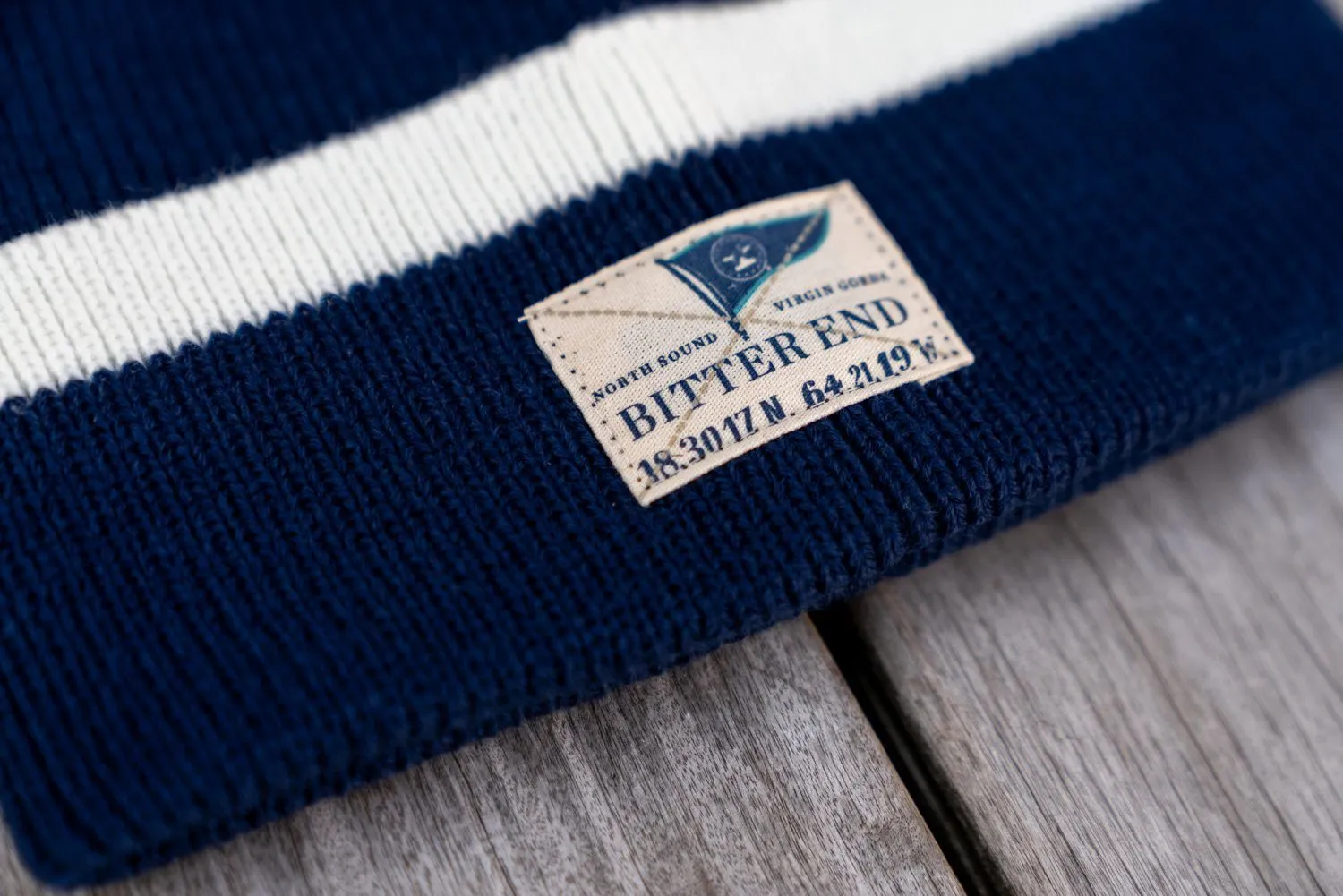 Navy Knit Burgee Beanie (Unisex)
