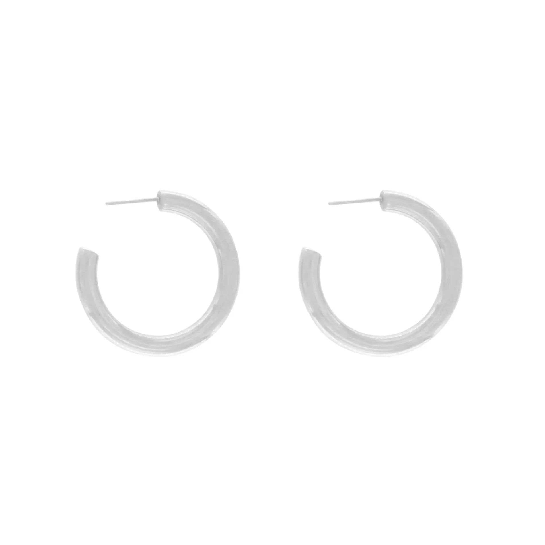 Passion Waterproof 30mm Chunky Hoop Earring Silver Plating