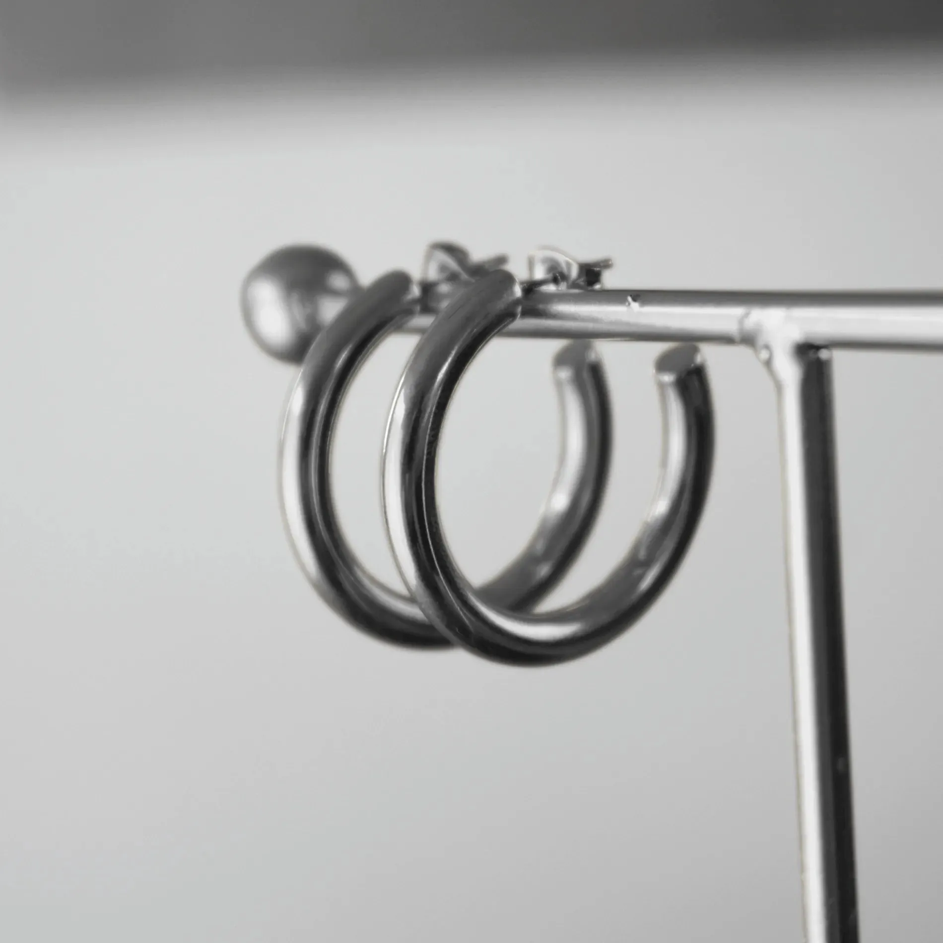 Passion Waterproof 30mm Chunky Hoop Earring Silver Plating