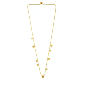 Passion Waterproof Long Dot Necklace 18K Gold Plating