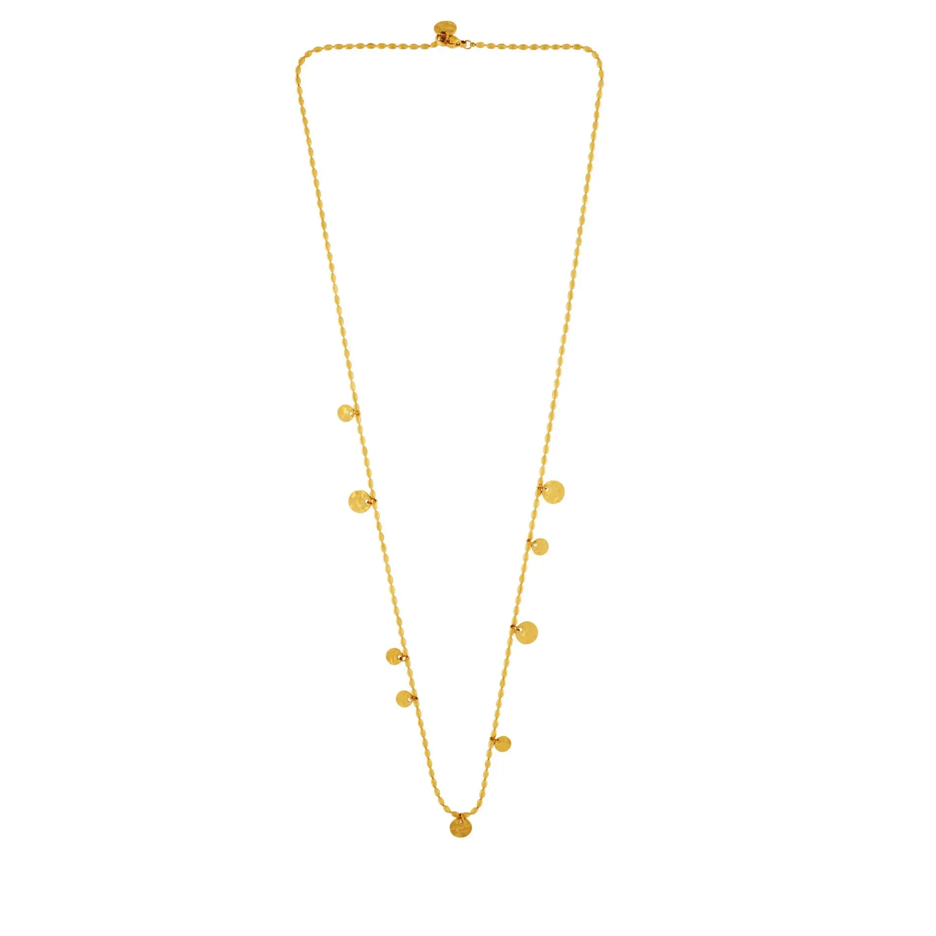 Passion Waterproof Long Dot Necklace 18K Gold Plating