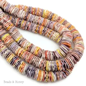 Pecten Shell Bead Multicolored Heishi 10mm (16-Inch Strand)