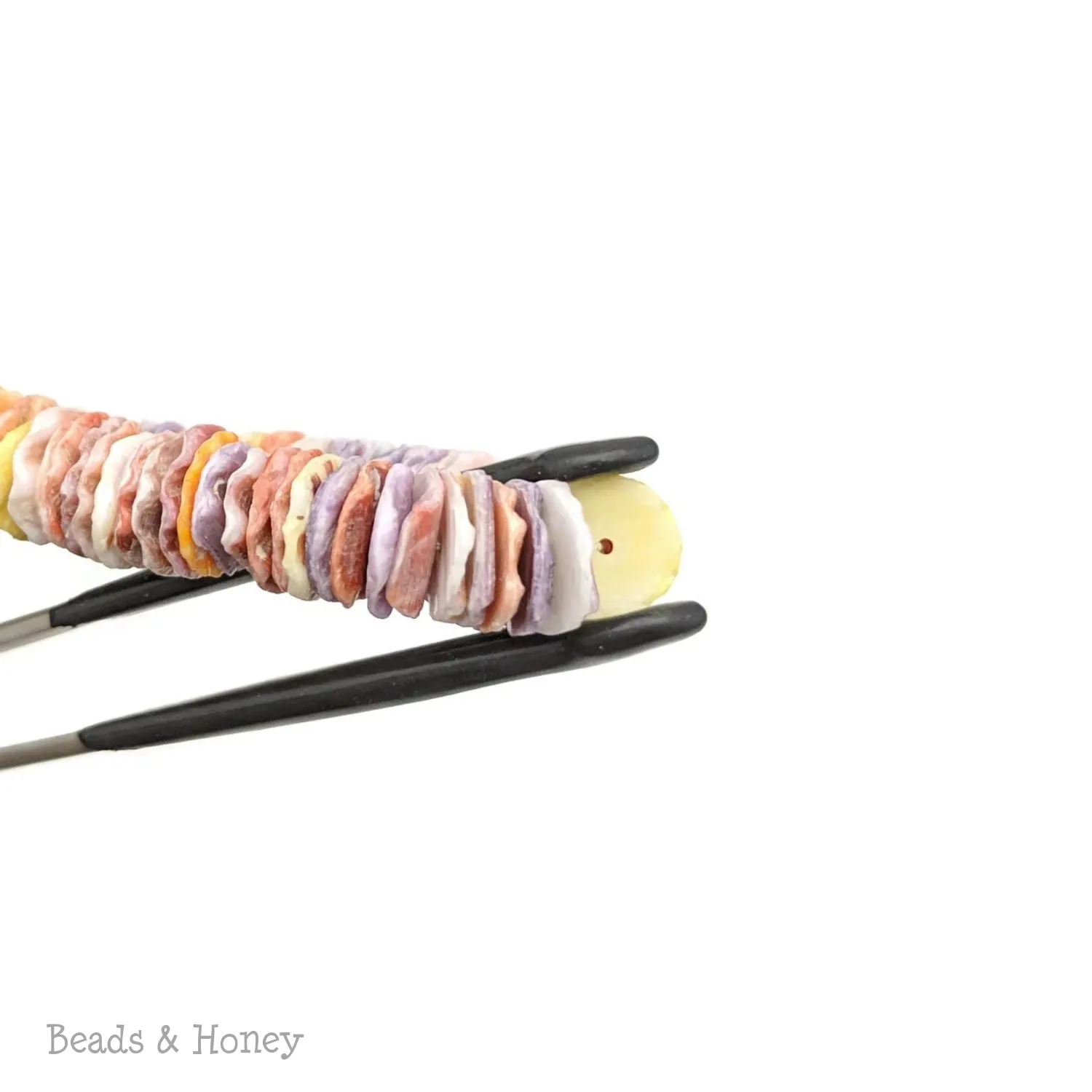 Pecten Shell Bead Multicolored Heishi 10mm (16-Inch Strand)