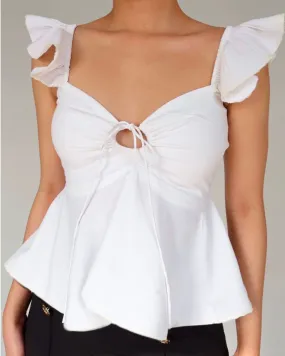 PEPLUM WHITE TOP