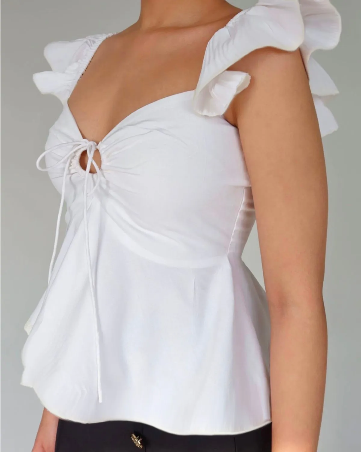 PEPLUM WHITE TOP