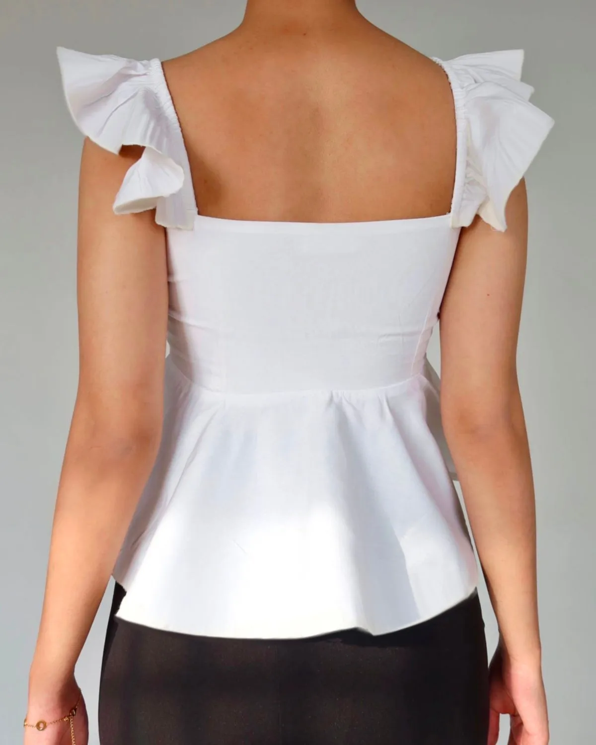 PEPLUM WHITE TOP