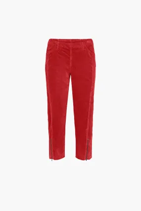 Piper Regular corduroy Crop - Chili