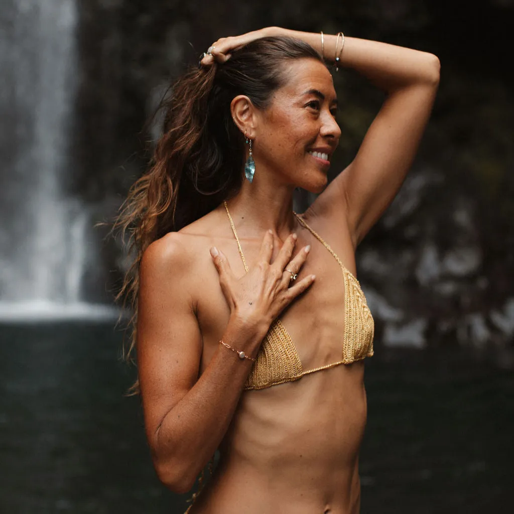 Pohoiki Abalone Leaf Earrings