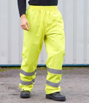 Portwest Hi-Vis Rain Trousers | Yellow
