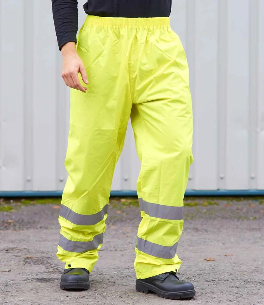Portwest Hi-Vis Rain Trousers | Yellow