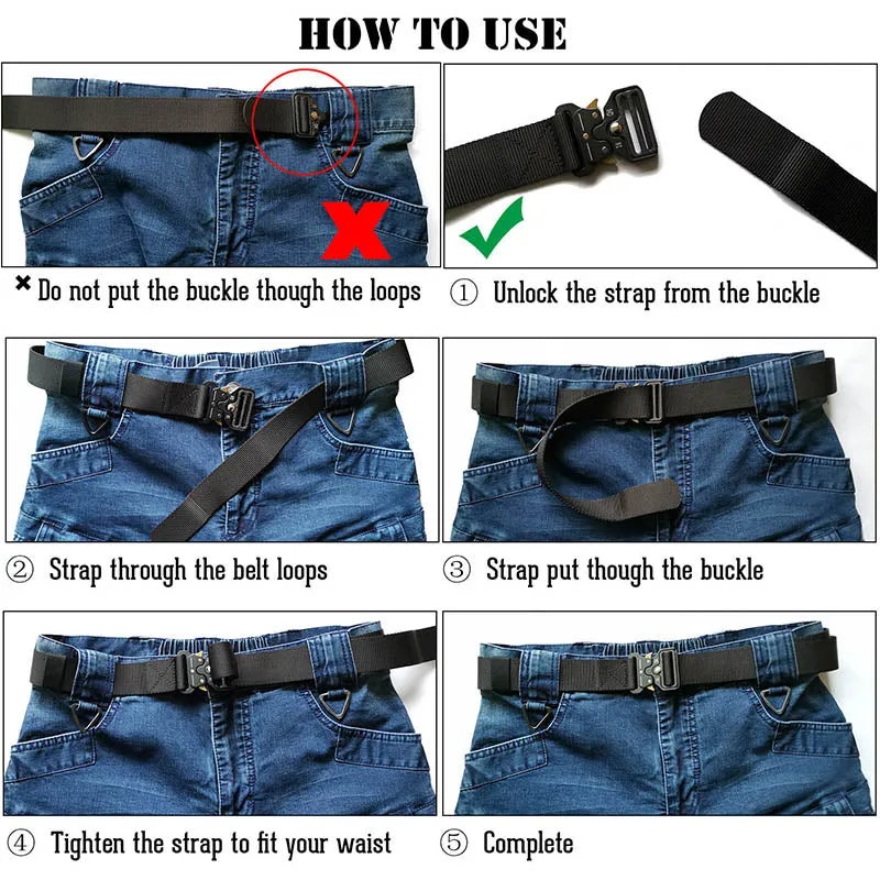 Quick Release Nylon Military Tactical Belt