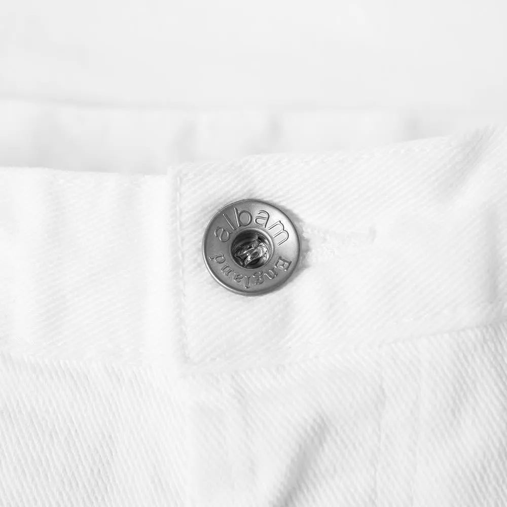 Regular Fit Selvedge Jeans - White