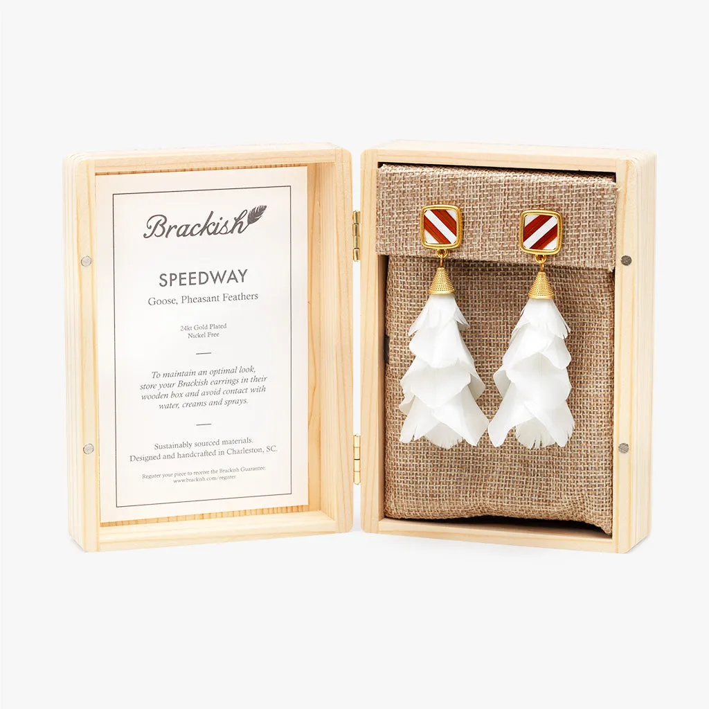 Stylish Speedway Statement Earrings - Eye-Catching and Bold Jewelry for Every Occasion