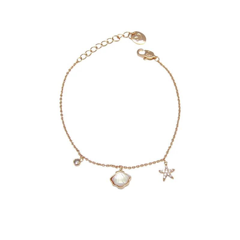 Starfish & Shell Mother of Pearl Bracelet