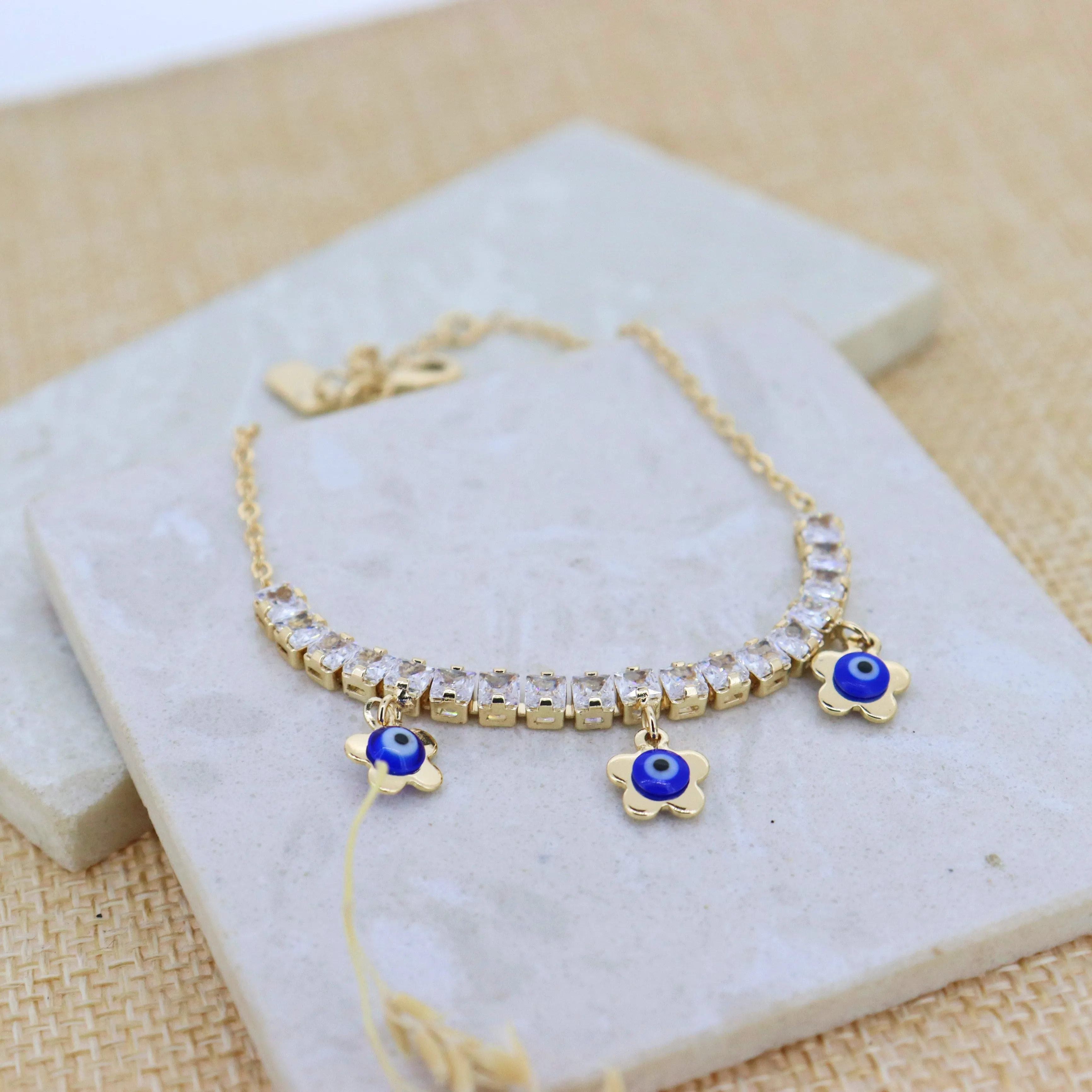 Tennis Flower Anklet