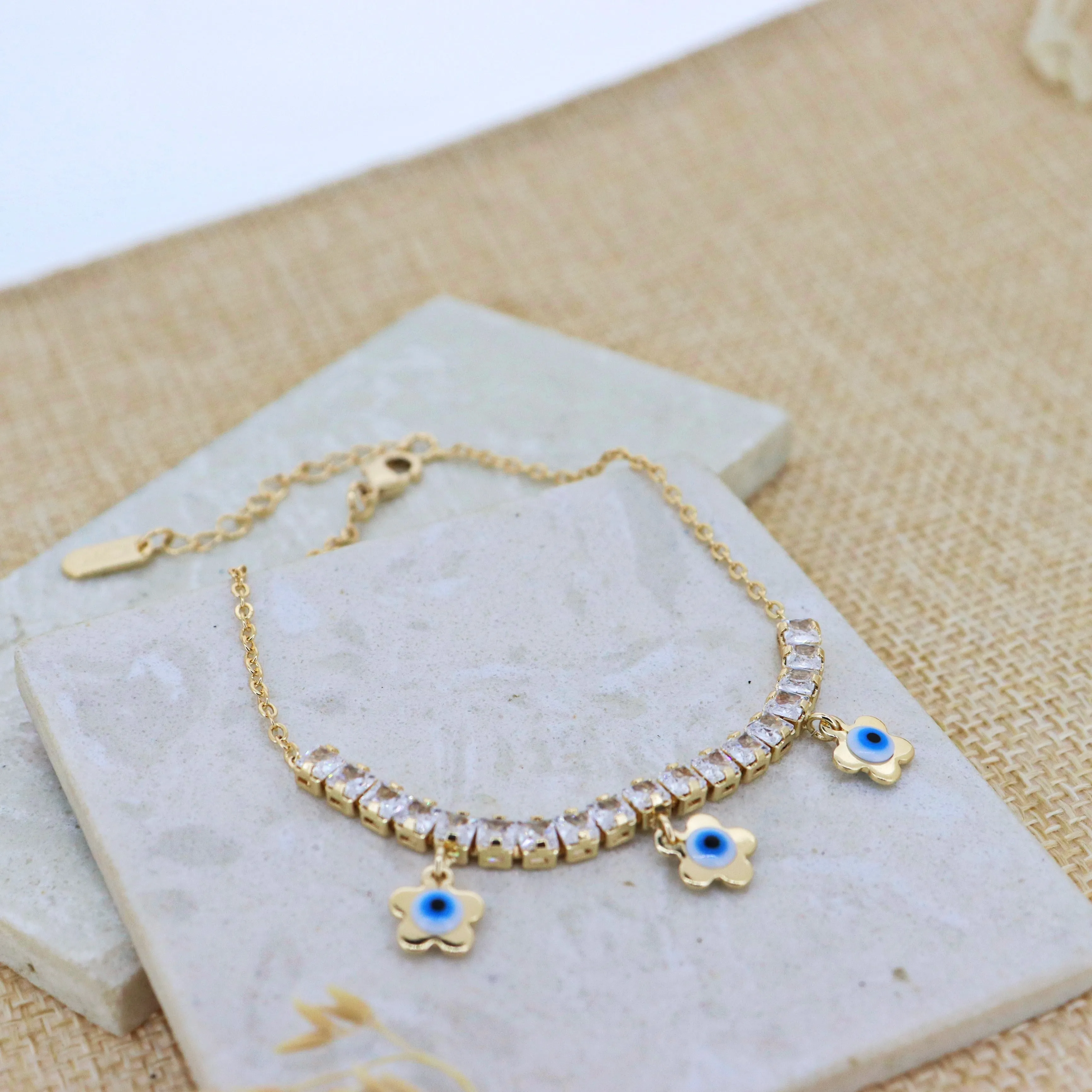 Tennis Flower Anklet