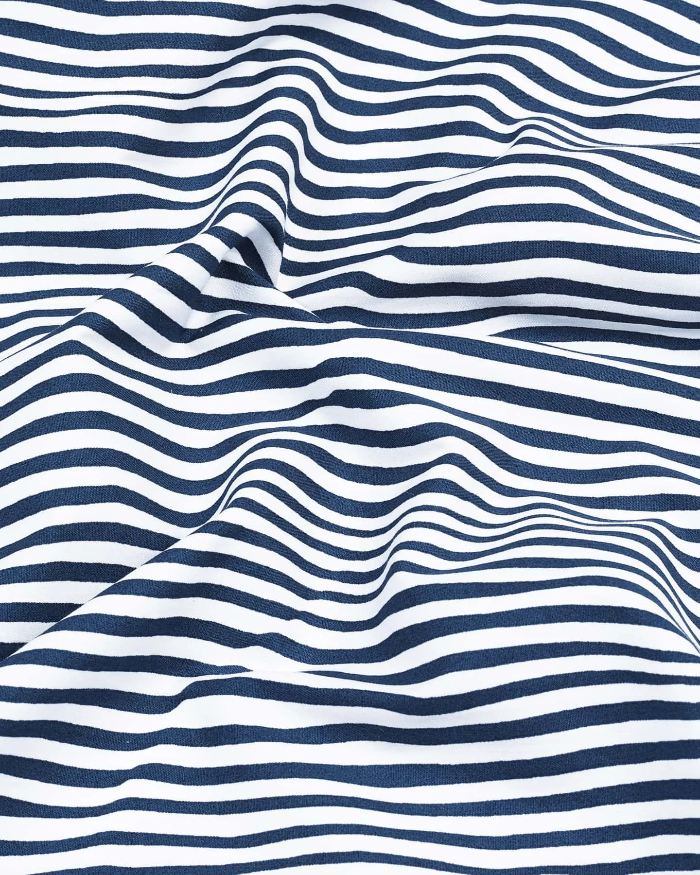 Tista Blue With White Designer Striped Poplin Cotton Shirt