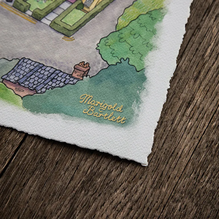 Charming Village Map Fine Art Print - Inspired by Untitled Goose Game