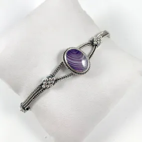Wampum & Sterling Silver Bracelet