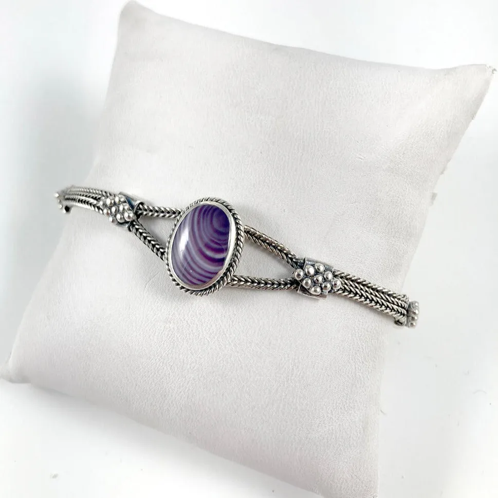 Wampum & Sterling Silver Bracelet