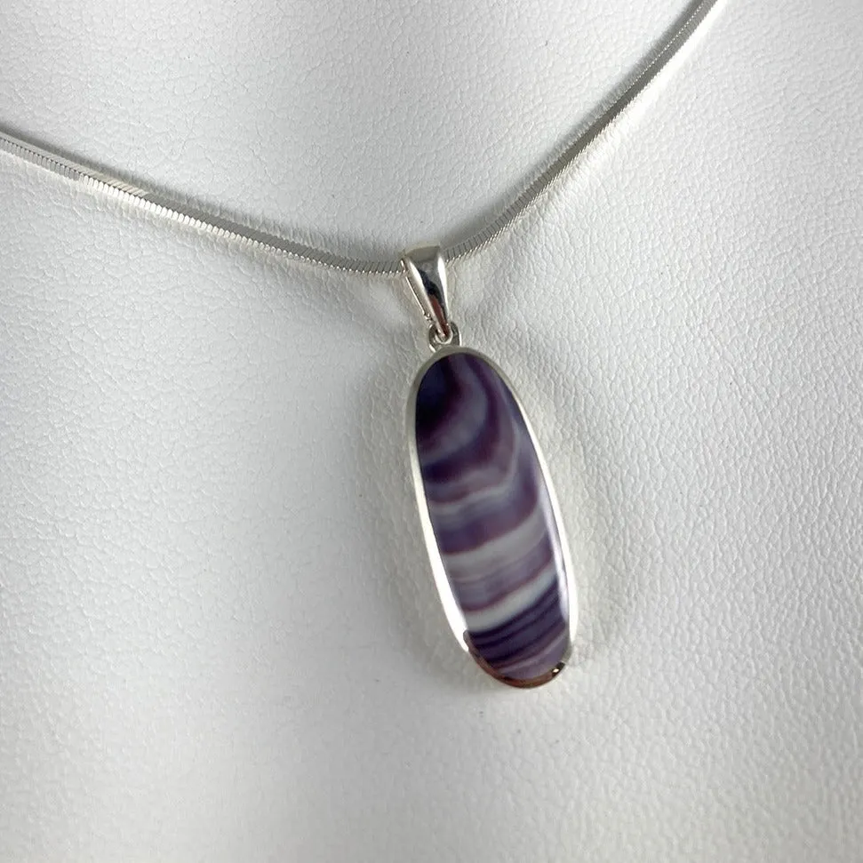 Wampum & Sterling Silver Oval Pendant