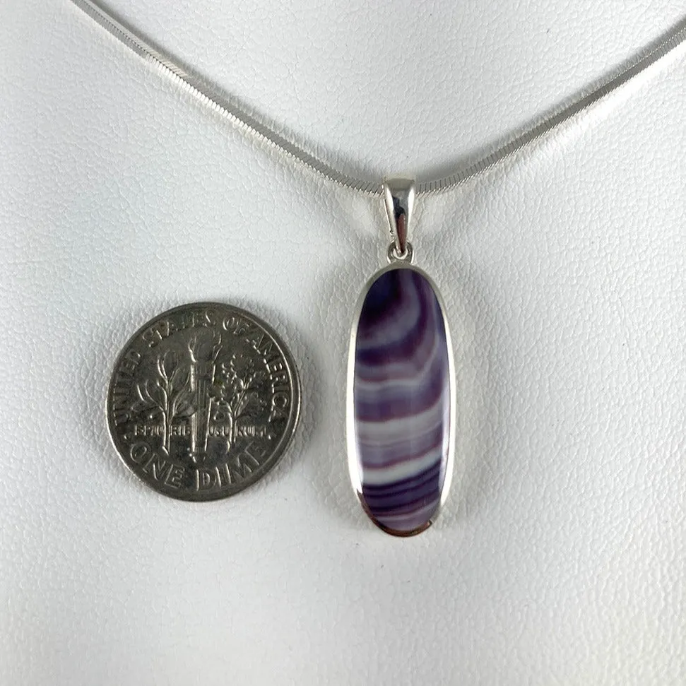 Wampum & Sterling Silver Oval Pendant