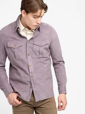 Wisteria Purple Suede Overshirt