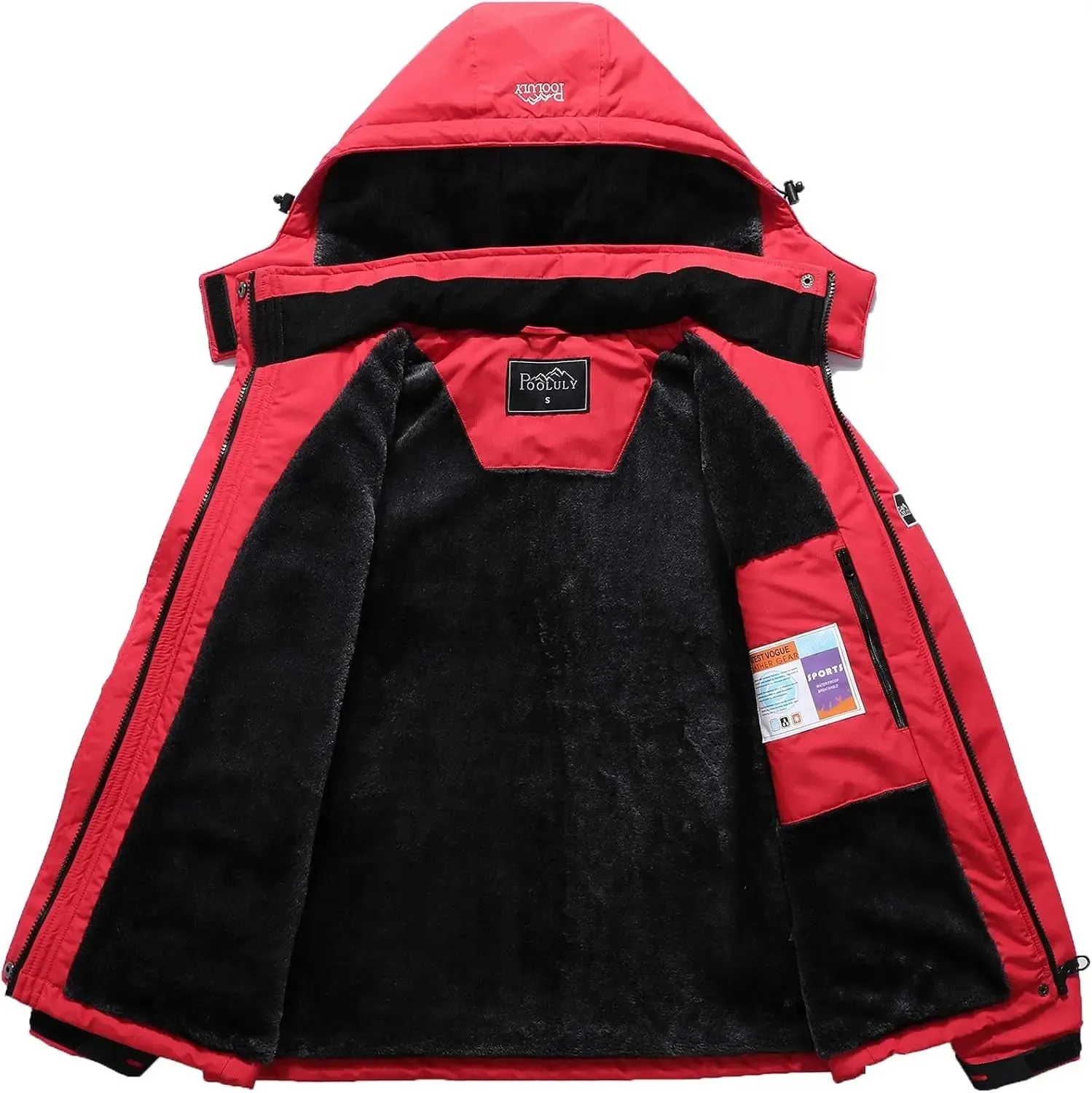 Women'S Ski Jacket Warm Winter Waterproof Windbreaker Hooded Raincoat Snowboarding Jackets
