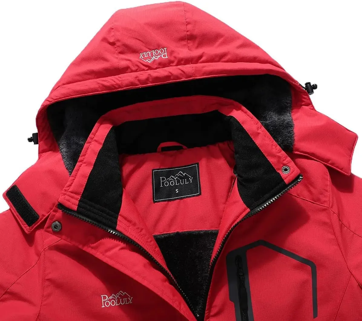 Women'S Ski Jacket Warm Winter Waterproof Windbreaker Hooded Raincoat Snowboarding Jackets